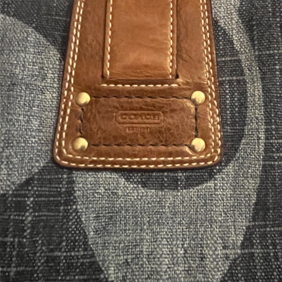 Coach 65th Anniversary Legacy Blue Denim &  Leather Satchel Handbag Purse 10827 - Picture 5 of 15